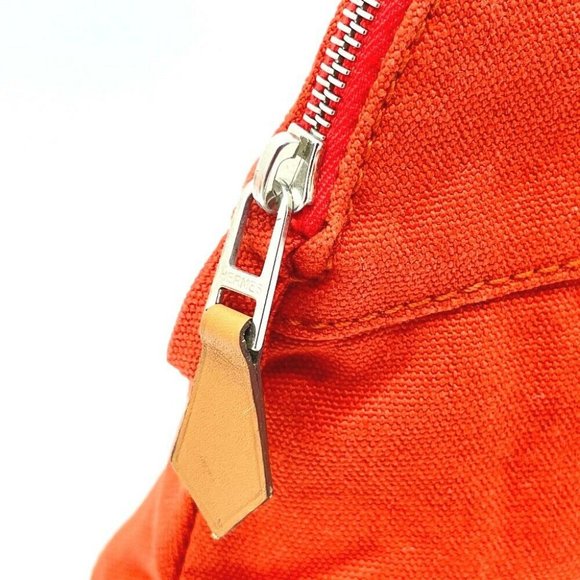 AUTHENTIC HERMES Bolide pouch mini Pouch cotton Or - Picture 8 of 11